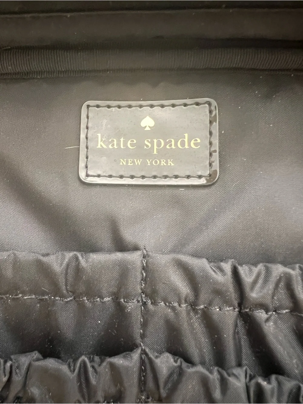 kate spade Black and White Polka Dot Cosmetic Train Case